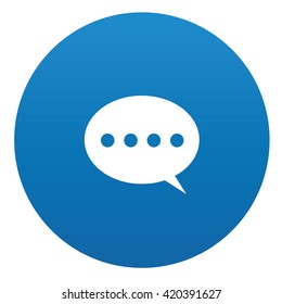 Speech icon design on blue background,vector