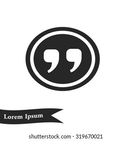Speech icon. Dialog simbol. Chat quote sign.