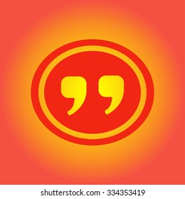 Speech icon. Dialog simbol. Chat quote sign.