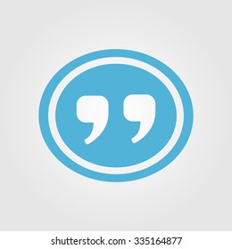 Speech icon. Dialog simbol. Chat quote sign.
