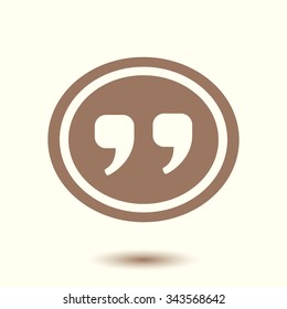 Speech icon. Dialog simbol. Chat quote sign.