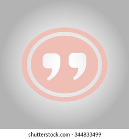 Speech icon. Dialog simbol. Chat quote sign.