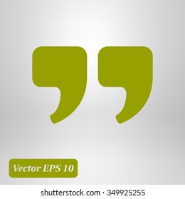 Speech icon. Dialog simbol. Chat quote sign.