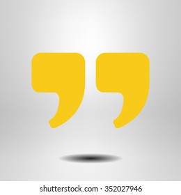 Speech icon. Dialog simbol. Chat quote sign.