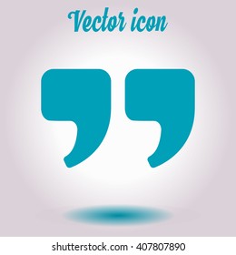 Speech icon. Dialog simbol. Chat quote sign.