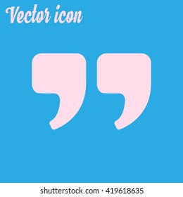 Speech icon. Dialog simbol. Chat quote sign.