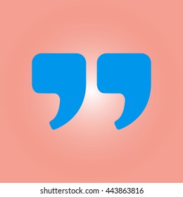 Speech icon. Dialog simbol. Chat quote sign.