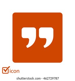 Speech icon. Dialog simbol. Chat quote sign.
