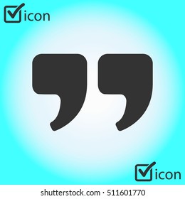 Speech icon. Dialog simbol. Chat quote sign.