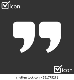 Speech icon. Dialog simbol. Chat quote sign.