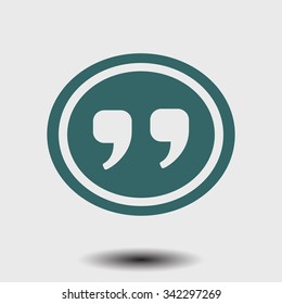 Speech icon. Dialog symbol. Chat quote sign.