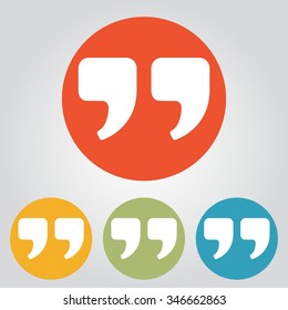 Speech icon. Dialog symbol. Chat quote sign.