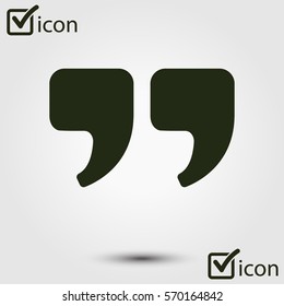 Speech icon. Dialog symbol. Chat quote sign.