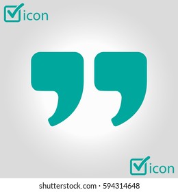 Speech icon. Dialog symbol. Chat quote sign.