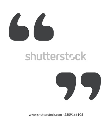 Speech icon. Dialog symbol. Chat quote sign. quotation marks vector template
