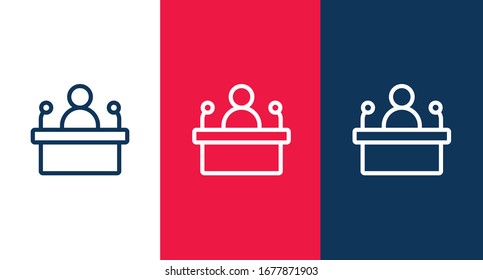 Símbolo vectorial aislado de ilustración de icono de voz