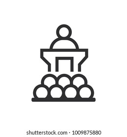 Speech icon isolated on white background. Conference symbol modern, simple, vector, icon for website design, mobile app, ui. Vector Illustration