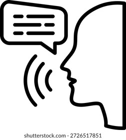 Ilustración vectorial de línea de íconos de voz
