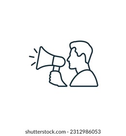 Speech icon. Monochrome simple sign from speech collection. Speech icon for logo, templates, web design and infographics.