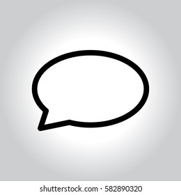 speech icon on white background