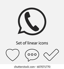 speech icon. One of set web icons