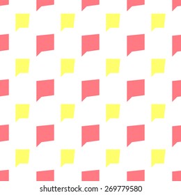 speech icon pattern with red and yellow color 