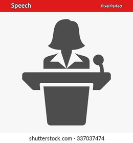 Speech Icon. Professional, pixel perfect icon optimized for both large and small resolutions. EPS 8 format.