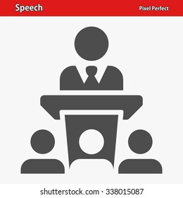 Speech Icon. Professional, pixel perfect icon optimized for both large and small resolutions. EPS 8 format.