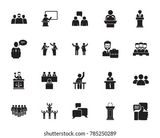 Speech icon set