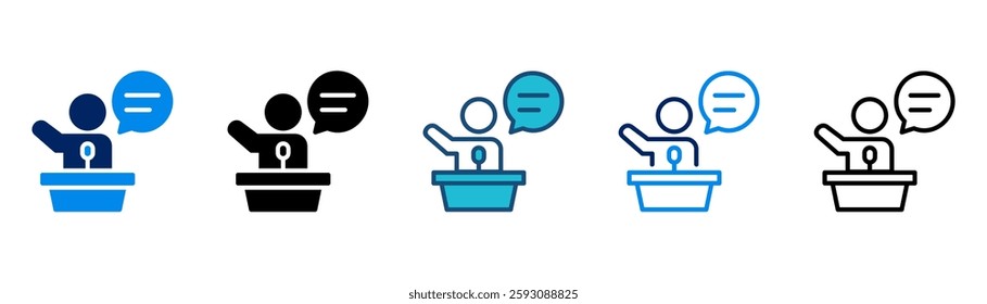 Speech icon set different style collection.