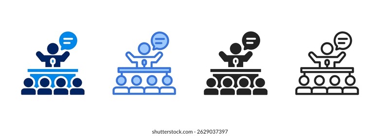 Speech Icon Set Different Style Collection