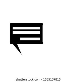 Speech icon. Social media comment symbol