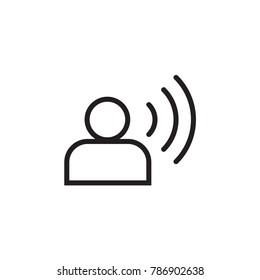 Speech icon in trendy flat style isolated on background. Speech icon page symbol for your web site design Radio icon logo, app, UI. Speech icon Vector illustration, EPS10.