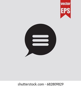 Speech icon in trendy isolated on grey background.Vector illustration.