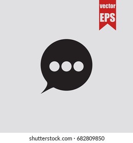 Speech icon in trendy isolated on grey background.Vector illustration.