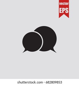 Speech icon in trendy isolated on grey background.Vector illustration.