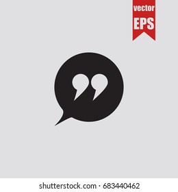 Speech icon in trendy isolated on grey background.Vector illustration.