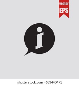 Speech icon in trendy isolated on grey background.Vector illustration.