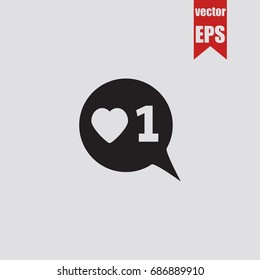 Speech icon in trendy isolated on grey background.Vector illustration.