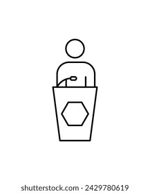 icono de voz, icono de vector de mejor línea.