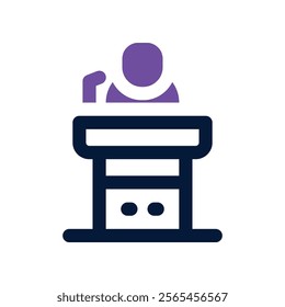 speech icon. vector dual tone icon for your website, mobile, presentation, and logo design.