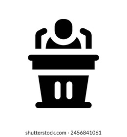 Sprachsymbol. Vektorgrafik-Glyphensymbol für Website, Handy, Präsentation und Logo-Design.