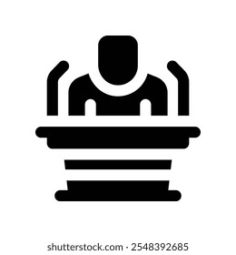 speech icon. vector glyph icon for your website, mobile, presentation, and logo design.