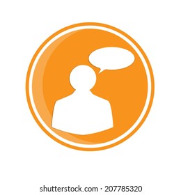 speech icon - vector illustration