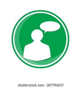 speech icon - vector illustration