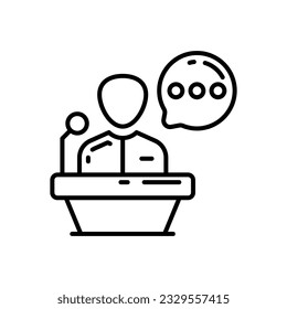 Icono de voz en vector. Ilustración