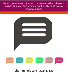 Speech icon. vector illustration