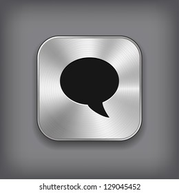 Speech icon - vector metal app button