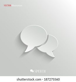 Speech icon - vector web illustration, easy paste to any background