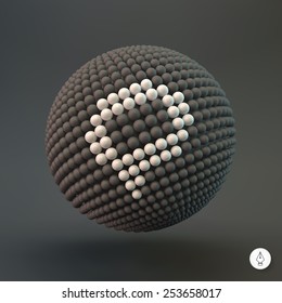Icono de voz. Signo web. Elemento de diseño. Ilustración vectorial 3d. 